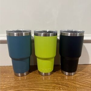Yeti 30oz Rambler Tumblers in Black, Lime, Slate Blue
